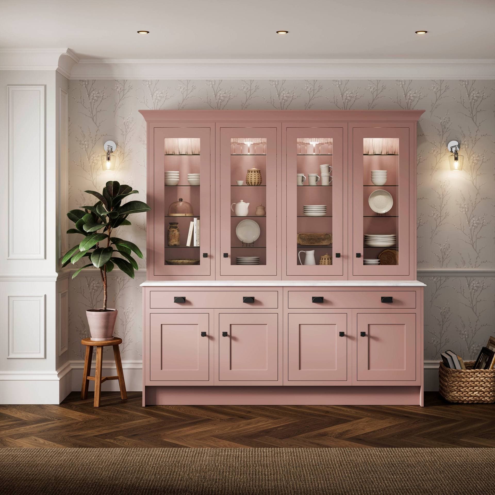 Aberford broad rail and bead moulding close-up